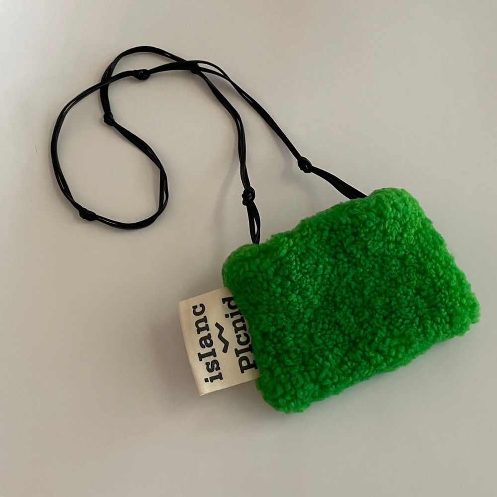 Island Picnic Sherpa Purse Green Color Pop Mini Crossbody Bag